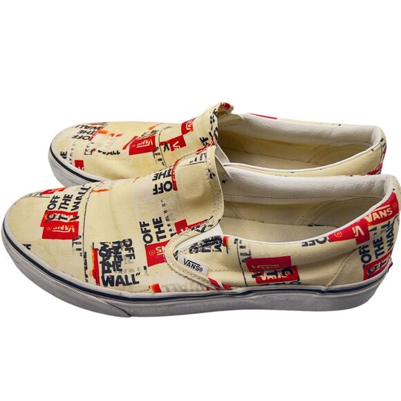 Vans Packing Tape Slip On Shoes Mens  Blanc Womens De Blanc Sneaker Mens 11.5 - Picture 3 of 7